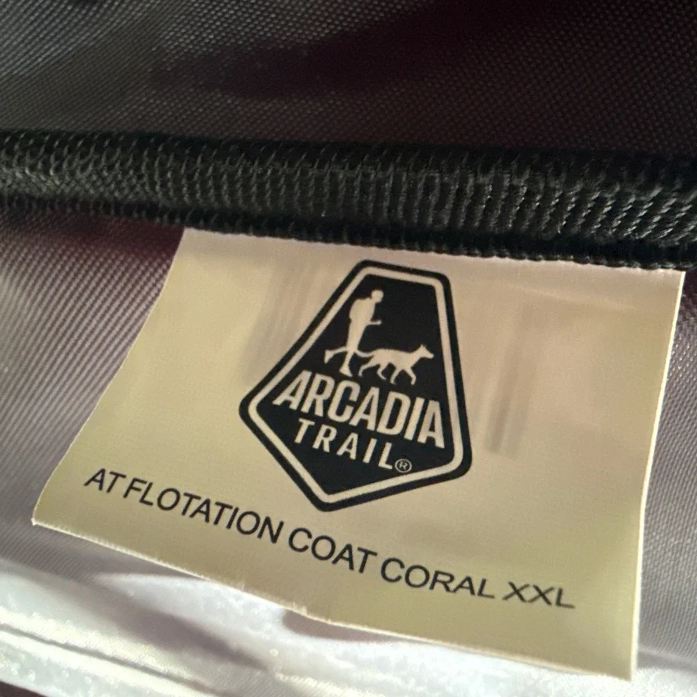Arcadia Trail Dog High Visibility‎ Flotation Life Jacket Swim Aid Size XXL Coral